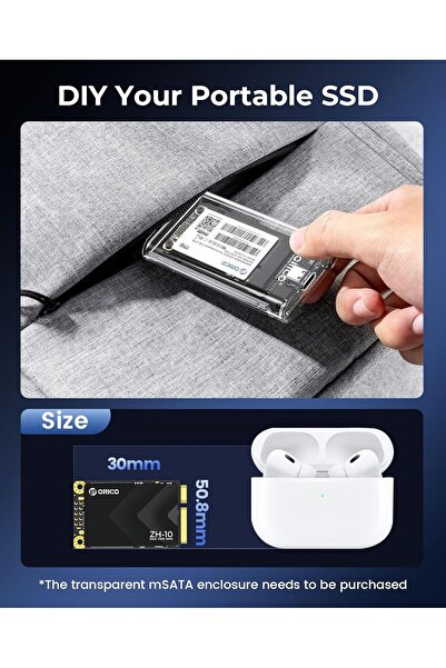 Orico 1TB mSATA SSD SATA III 6Gbps 3D NAND Internal Solid State Drive (ZH10)