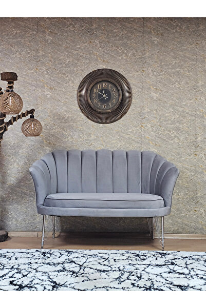 ZAFİR İkili İstiridye Krom Kaplama Telli Ayak Çay Seti Koltuk Tekli Berjer , ...