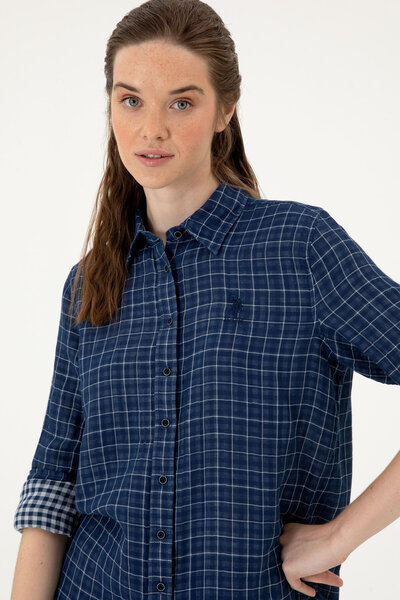 U.S. Polo Assn. Women's Navy Blue Long Sleeve Shirt 50299540-Vr033