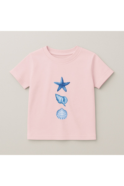 SVART WEAR Tricou Sea Crew Neck, 100% bumbac, imprimat, cu mânecă scurtă, pen...