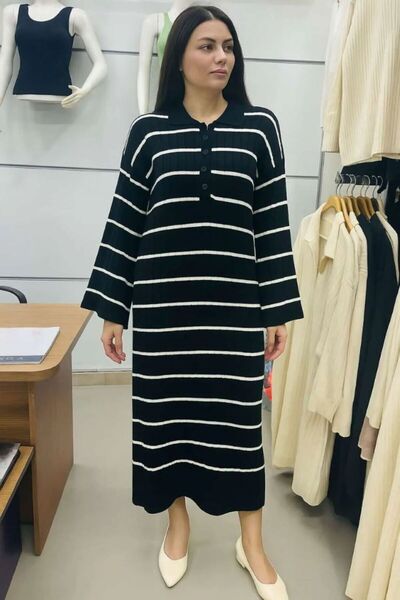 zeyoo collection ihb Zeyoo Spanish Sleeve Striped Dress