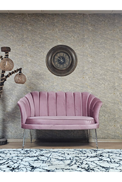 ZAFİR İkili İstiridye Krom Kaplama Telli Ayak Çay Seti Koltuk Tekli Berjer , ...