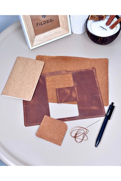 Fil Deri Зроби сам Набір для хобі з натуральної шкіри – Чохол для зошита DIY ...