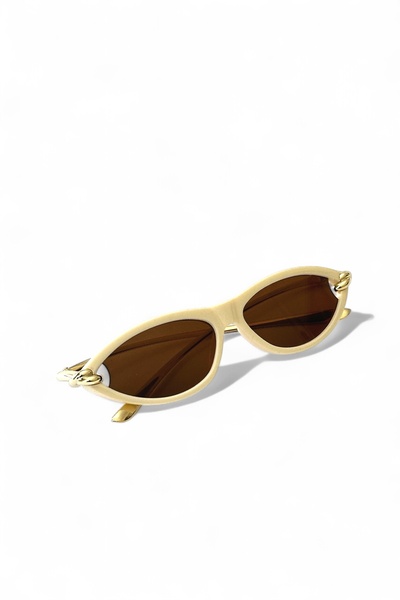 COOLANDBETTER Cat Eye Women's Sunglasses with Ren Knopline Metal Handle |   Uv400, Metal Knot Handle Detail