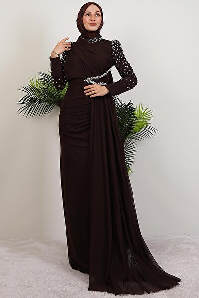 giz astore Gülşen Tesettür Abiye Acı Kahve