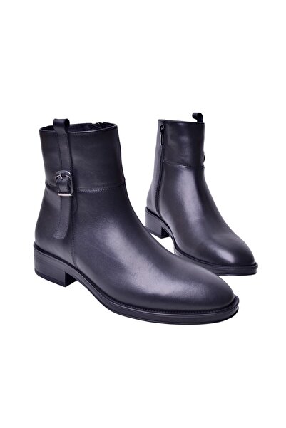 ALBİNİ Γυναικείες δερμάτινες μπότες με φερμουάρ 26104252K