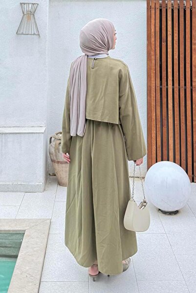 lamelif Σετ Τσαμιράκι με φούστα Χακί