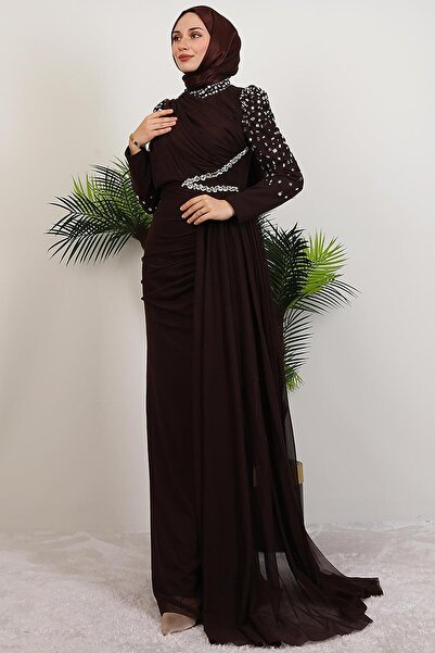 giz astore Gülşen Tesettür Abiye Acı Kahve