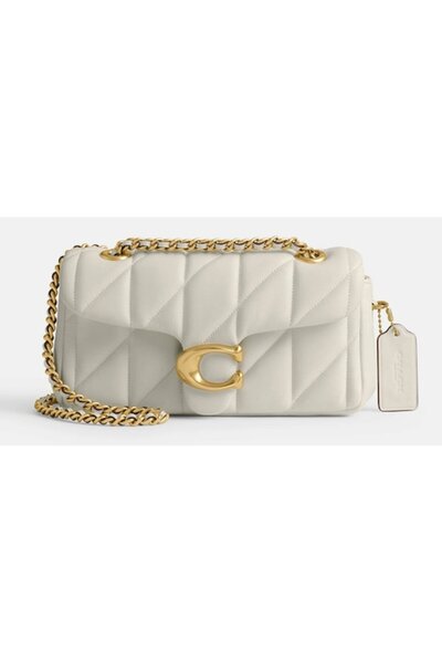 Coach Women's Leather Shoulder Bag Tabby, White