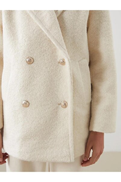 LC Waikiki Palton oversize pentru femei LCW cu guler dublu (W5)