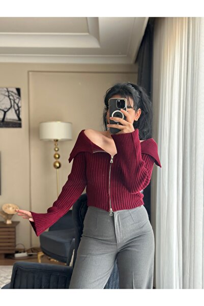 NEWCO Double Zipper Knitwear Sweater