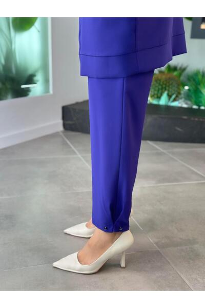 Armine Trend Serpme Taş Detaylı Takım 25KT656 Morcivert