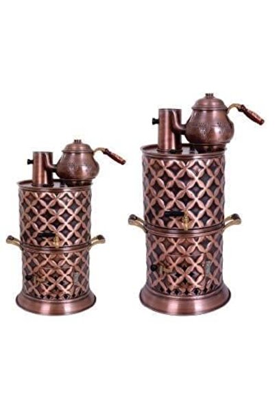 Anka Odunlu 1Demlikli Bakır Semaver