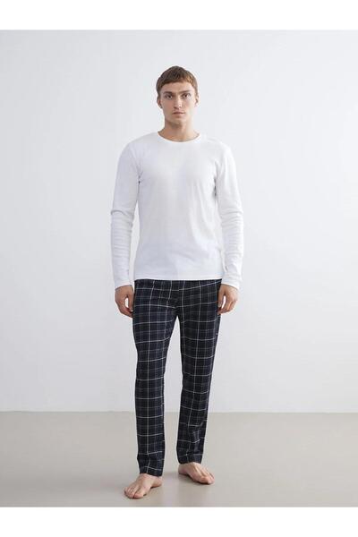 LC Waikiki Standard Pattern Plaid Men's Pajama Bottom (W5)