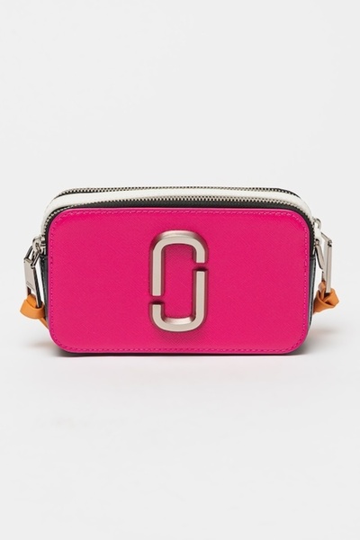 Marc Jacobs , The Snapshot Crossbody Bag, White, Fuchsia