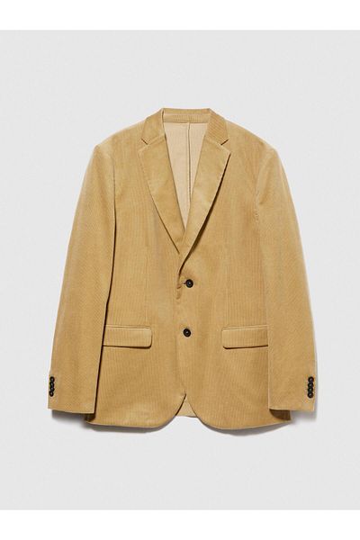 Sisley Men's Outerwear 100% Koton Slim Fit Velvet Jacket 323A2Sfrsw01B-Sis25R