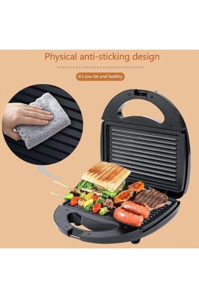 Biki Sandwich Maker and Grill 750W with Non-Stick Coating
