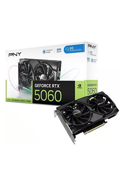 PNY Dual GeForce RTX 5060 OC 8GB GDDR7 128Bit HDMI/DP Ekran Kartı