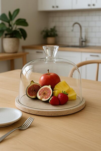 Akayev Travertine 25 cm Glass Fan