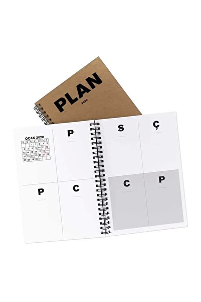 bi'aldım 2026 Tarihli Ajanda - Haftalık Planlayıcı (Sümen) - A5 Boy Kraft Kapak