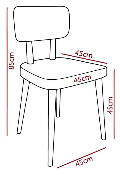 UZMHOME Sandalye,mutfak Sandalyesi,yemek Masası Sandalyesi, 1 Adet