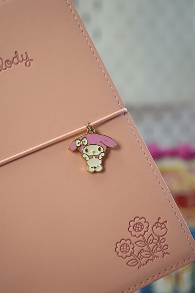 Victoria's Journals My Melody Vegan Leather Daily 13X18 cm Lined Notebook with Elastic – Charm Ornament Detail
