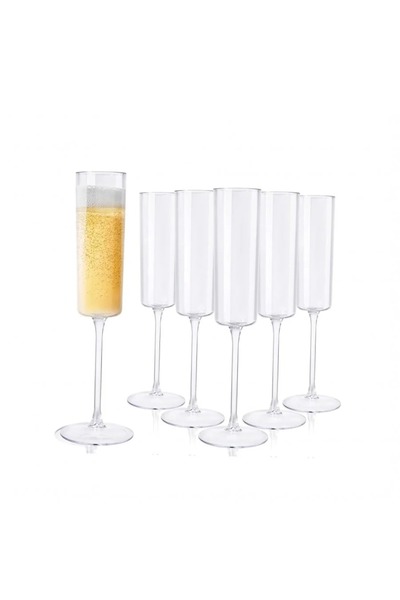 rexa Clear Glass Cup Set - Elegant and cheerful design - 6 pieces
