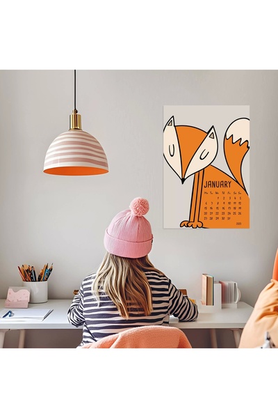 bi'aldım 2026 Takvim, Sevimli Hayvanlar Duvar Takvimi, A4 Poster Takvim, 33x48 cm Poster Takvim, Renkli ve Eğ