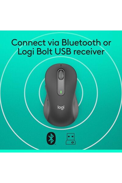 logitech Signature M650 Wireless Mouse - for Small to Medium Sized Hands, 2-Year Battery -Graphite