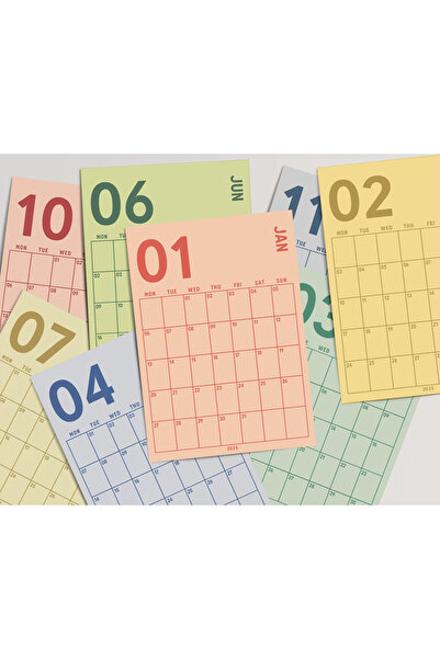 bi'aldım 2026 Duvar Takvimi, A4, 33X48 cm, Poster Takvim, Aylık Planlayıcı Takvim, Boho Renkler