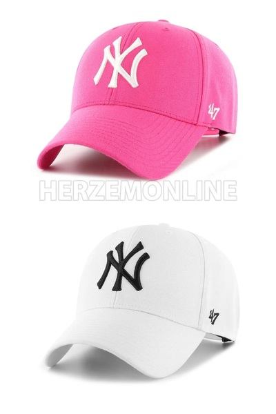awix Sports Unisex Ny Embroidered Cotton (2-Piece Pink and Black. Colorful Suit) Adjustable Back Hat Cap