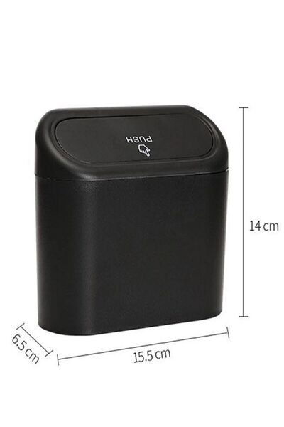 safestore Auto Accessory Car Trash Can Black Portable In-Car Portable Lid Organizer Dustbin