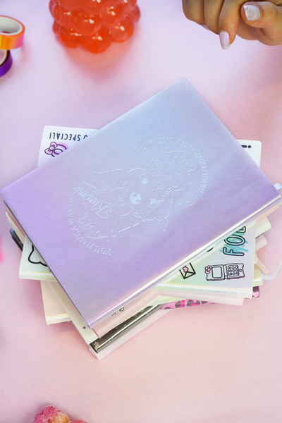 Victoria's Journals Kuromi Smyth Flexy Vegan Leather Notebook – 13X18 Cm, Lined, Collection Covers