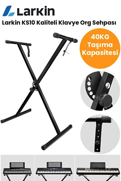 Larkin KS10 Profesyonel Kaliteli 7 Kademeli Klavye Org Sehpası (Sabitleme Kayışlı) (40KG TAŞIMA KAPASİTESİ)