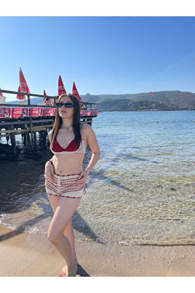 Womanism El Örgüsü İpli Bohem Şortlu İkili Takım – Bikini Üstü & Şort