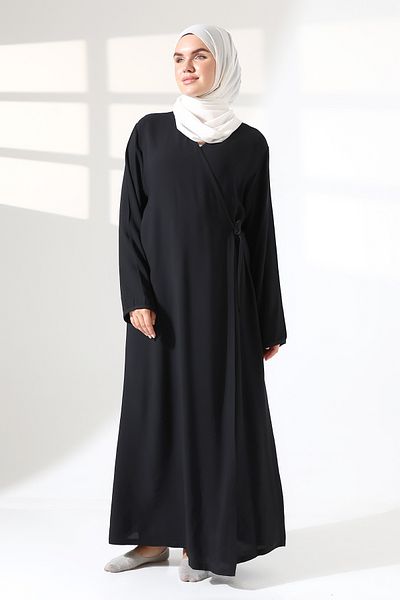 ÖNE BUTİK WOMEN'S SIDE TIE VISKOSE Prayer Dress LIKAPA