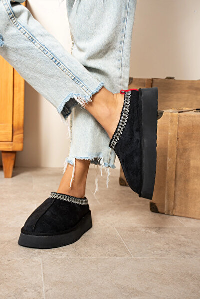 Sivarro Γυναικείες μπότες Tazzy Classic Suede Furry - Μαύρο