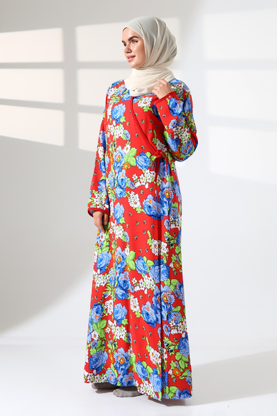 ÖNE BUTİK WOMEN'S SIDE TIE VISKOSE Prayer Dress LIKAPA
