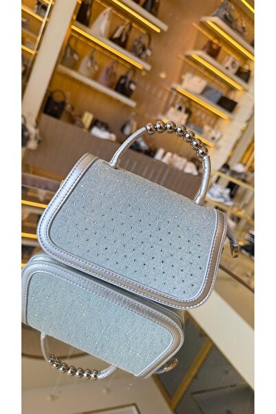 KRISTE BELL Imported jean stone pearl handle women's bag