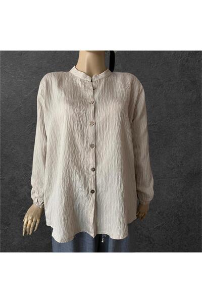 RENAR Large Size Iron-Free Fabric Linen Mother Shirt