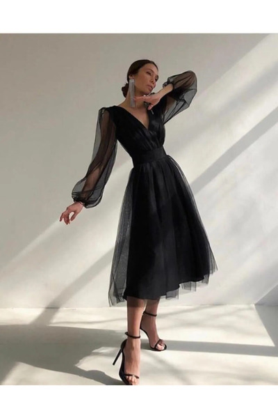 Zafirae Tulle Dress Midi Length