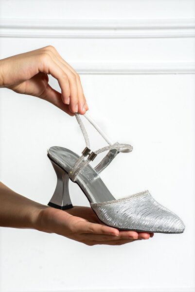 AlbiShoes Дамски обувки с камъни и висок ток Zephry 7 см