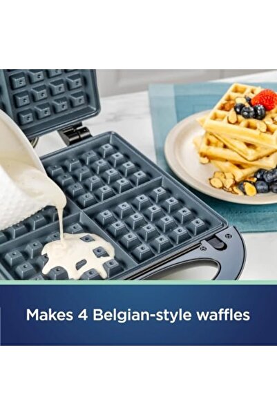 Biki Electric Waffle Maker with 4 Grids Split Head Non-Stick Waffle Maker Panini Pressure Grill