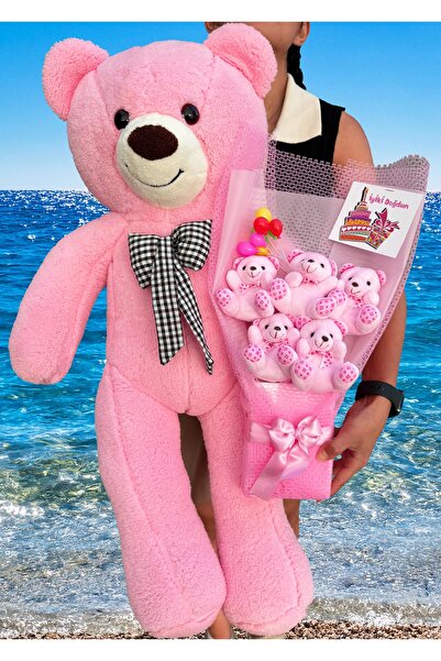 lenostra Doğum Günü Hediye - 90cm Pembe Ayıcık ve Doğum Günü Hediyesi Ayıcık ...