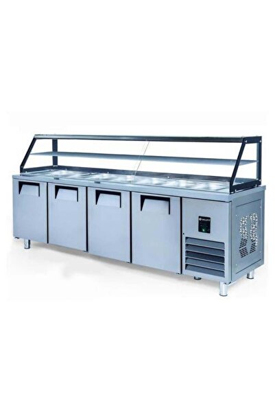İceinox Servis Buzdolabı 650 Lt 4 Kapılı Camlı