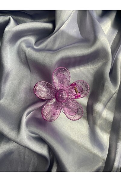 Fashion'S Papatya Çiçek Desenli Simli Mandal Toka