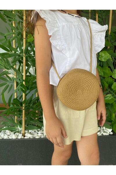 HİMENİSA Wicker Girl's Bag Large Size 17 cm Size