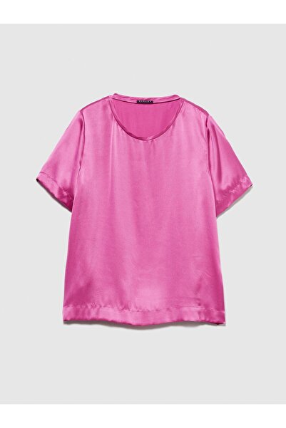 Sisley Women's Shirt 100% Silk Regular Fit Blouse 323A5Q6Wlq05N-Sis01T