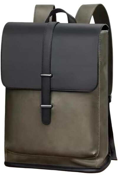 Skycare Sturdy Leather Commuter Backpack for Work - Fashionable 15.6 inch Laptop Bag for Men and Wom