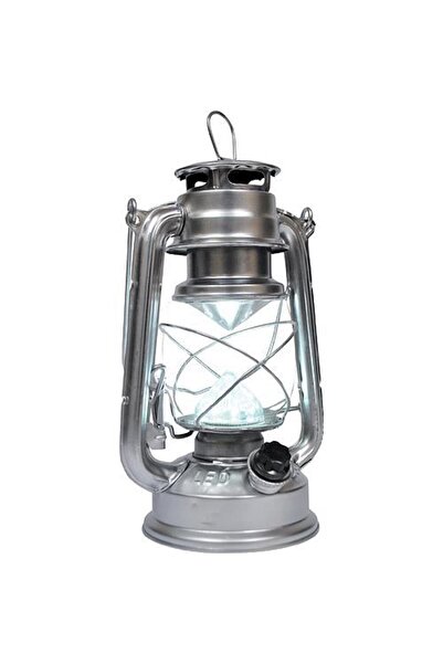 SGTT Felinar cu 12 LED-uri, metalic, pentru uz interior/exterior, baterii incluse